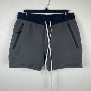 ESSENTIALS Fear of God Sweat Shorts Gray Zipper Pockets Drawstring Size S